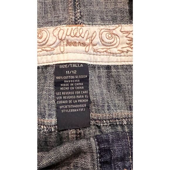 Squeeze Jeans Womens Square Neck Bib Overall Skirtall Denim Dress Blue Size 11 - Picture 8 of 11